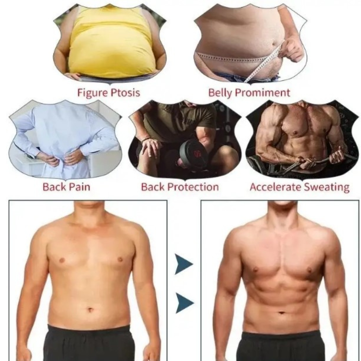 Men’s Sauna Suit Sweat Shaper Vest | Heat Trapping Compression Slimming Top for Workout & Weight Loss