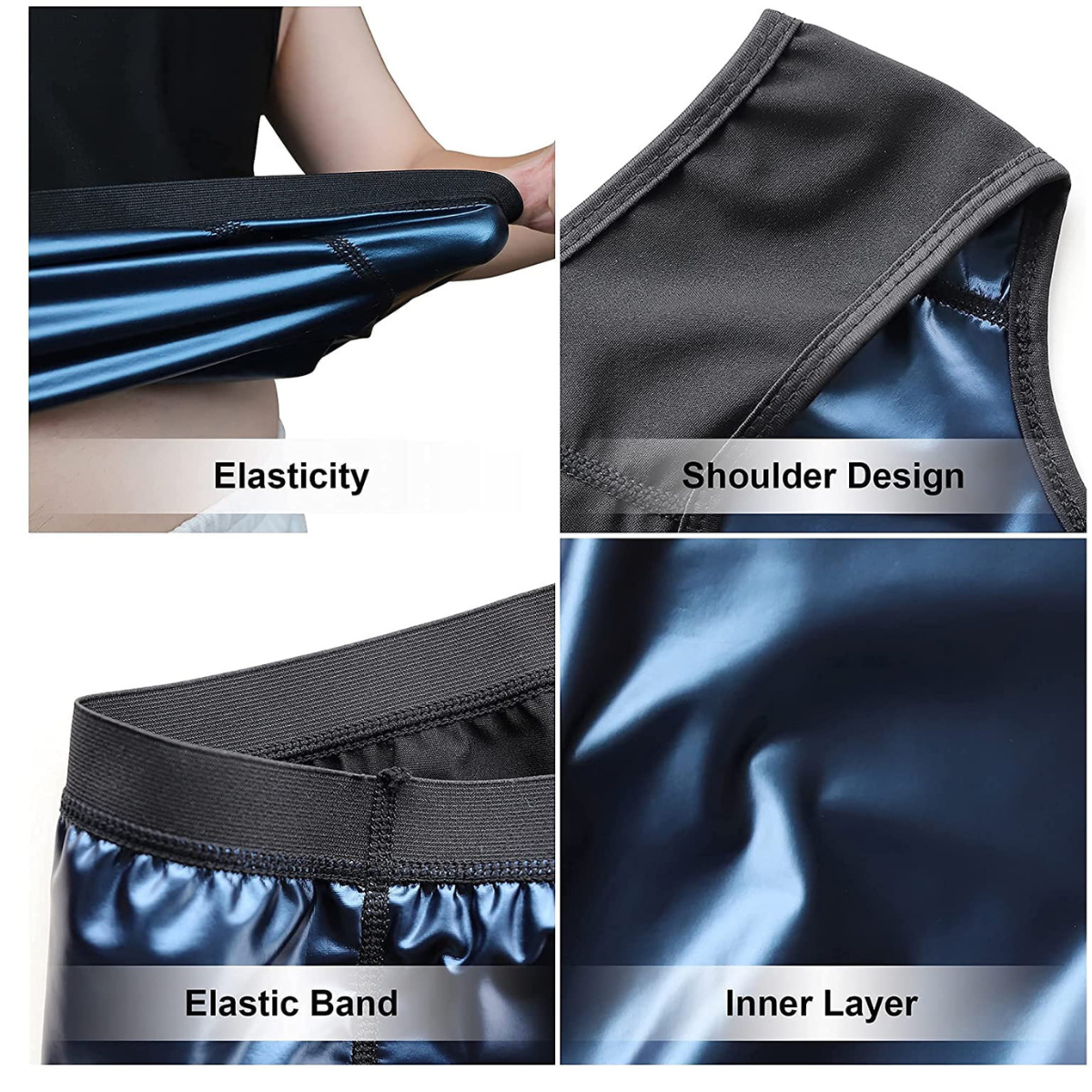 Men’s Sauna Suit Sweat Shaper Vest | Heat Trapping Compression Slimming Top for Workout & Weight Loss